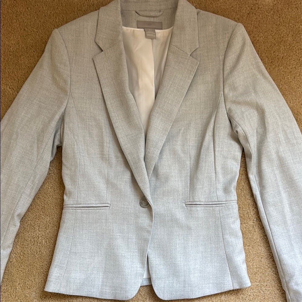 H&M Light Gray Tailored Blazer